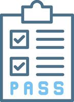 Pass Line Two Colour Icon Design vector
