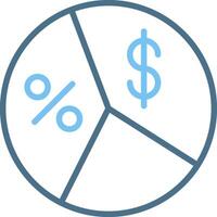 Ratio Line Two Colour Icon Design vector