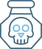 Posion Line Two Colour Icon Design vector