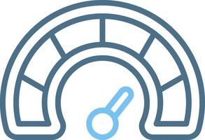 Velocity Line Two Colour Icon Design vector