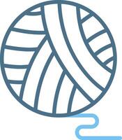 Wool Ball Line Two Colour Icon Design vector