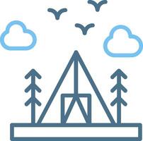 Camping Line Two Colour Icon Design vector
