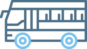 Bus Line Two Colour Icon Design vector