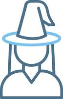 Witch Line Two Colour Icon Design vector