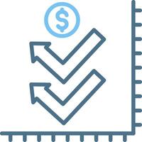 Bounce Back Line Two Colour Icon Design vector