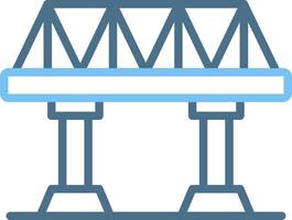 Bridge Line Two Colour Icon Design vector