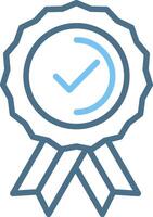Credibility Line Two Colour Icon Design vector