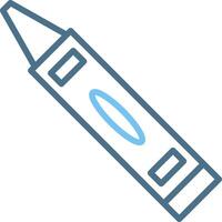 Crayon Line Two Colour Icon Design vector