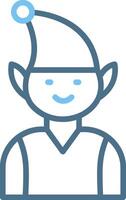 Elf Line Two Colour Icon Design vector