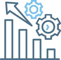 Efficiency Management Line Two Colour Icon Design vector