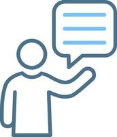 Explain Line Two Colour Icon Design vector