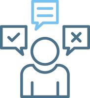 Expression Line Two Colour Icon Design vector