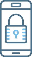 Lockout Line Two Colour Icon Design vector