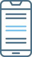 Mobile phone Line Two Colour Icon Design vector