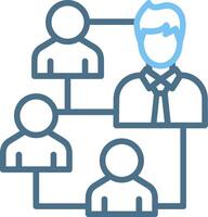 Network Line Two Colour Icon Design vector
