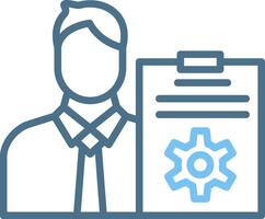 Project Manager Line Two Colour Icon Design vector