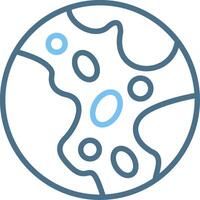 Pluto Line Two Colour Icon Design vector
