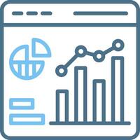 Predictive Chart Line Two Colour Icon Design vector