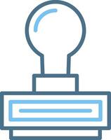 Stamp Line Two Colour Icon Design vector