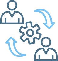 Synergy Line Two Colour Icon Design vector