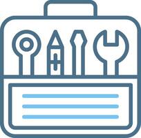 Tool Box Line Two Colour Icon Design vector