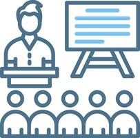 Training Line Two Colour Icon Design vector