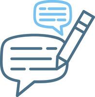 Write Line Two Colour Icon Design vector