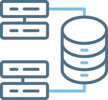 Database Line Two Colour Icon Design vector