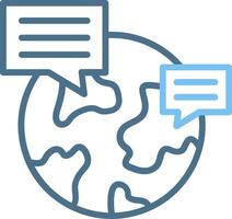 Forum Line Two Colour Icon Design vector