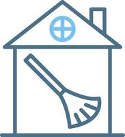 House Cleaning Line Two Colour Icon Design vector
