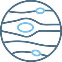Neptune Line Two Colour Icon Design vector