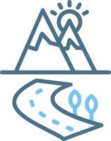 Path way Line Two Colour Icon Design vector