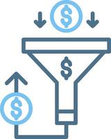 Sales PipeLine Two Colour Line Two Colour Icon Design vector