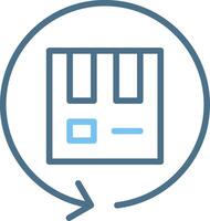 Return Box Line Two Colour Icon Design vector