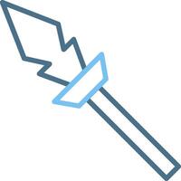 Spear Line Two Colour Icon Design vector