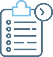 Task list Line Two Colour Icon Design vector