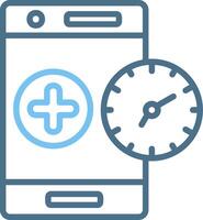 Time Line Two Colour Icon Design vector