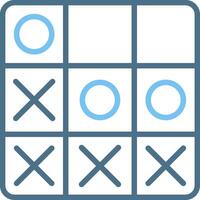 Tic Tac Toe Line Two Colour Icon Design vector