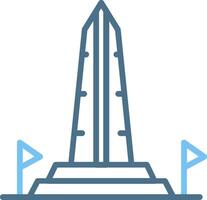 Washington Monument Line Two Colour Icon Design vector
