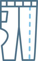 Trouser Line Two Colour Icon Design vector