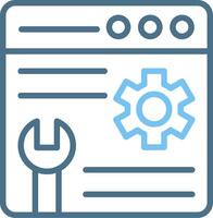 Web Maintenance Line Two Colour Icon Design vector