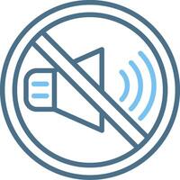 No Sound Line Two Colour Icon Design vector