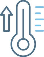 High Temperature Line Two Colour Icon Design vector