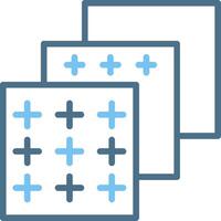 Layers Line Two Colour Icon Design vector