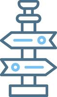 Guidance Line Two Colour Icon Design vector
