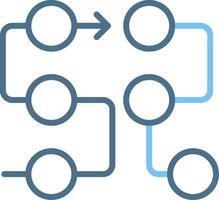 Dependencies Line Two Colour Icon Design vector