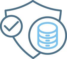 Database Security Line Two Colour Icon Design vector
