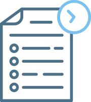 Checklist Line Two Colour Icon Design vector