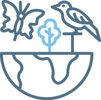 Biodiversity Line Two Colour Icon Design vector