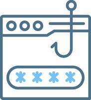 Phishing Line Two Colour Icon Design vector